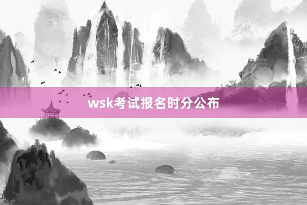 wsk考试报名时分公布